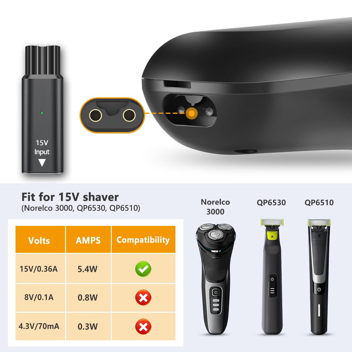 Adaptateur de charge mini USB- - Electric Shaver Rotary avis et prix